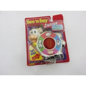 Fisher Price See n Say Junior Farm Animals Toy B7584 Cow Shape New 2004